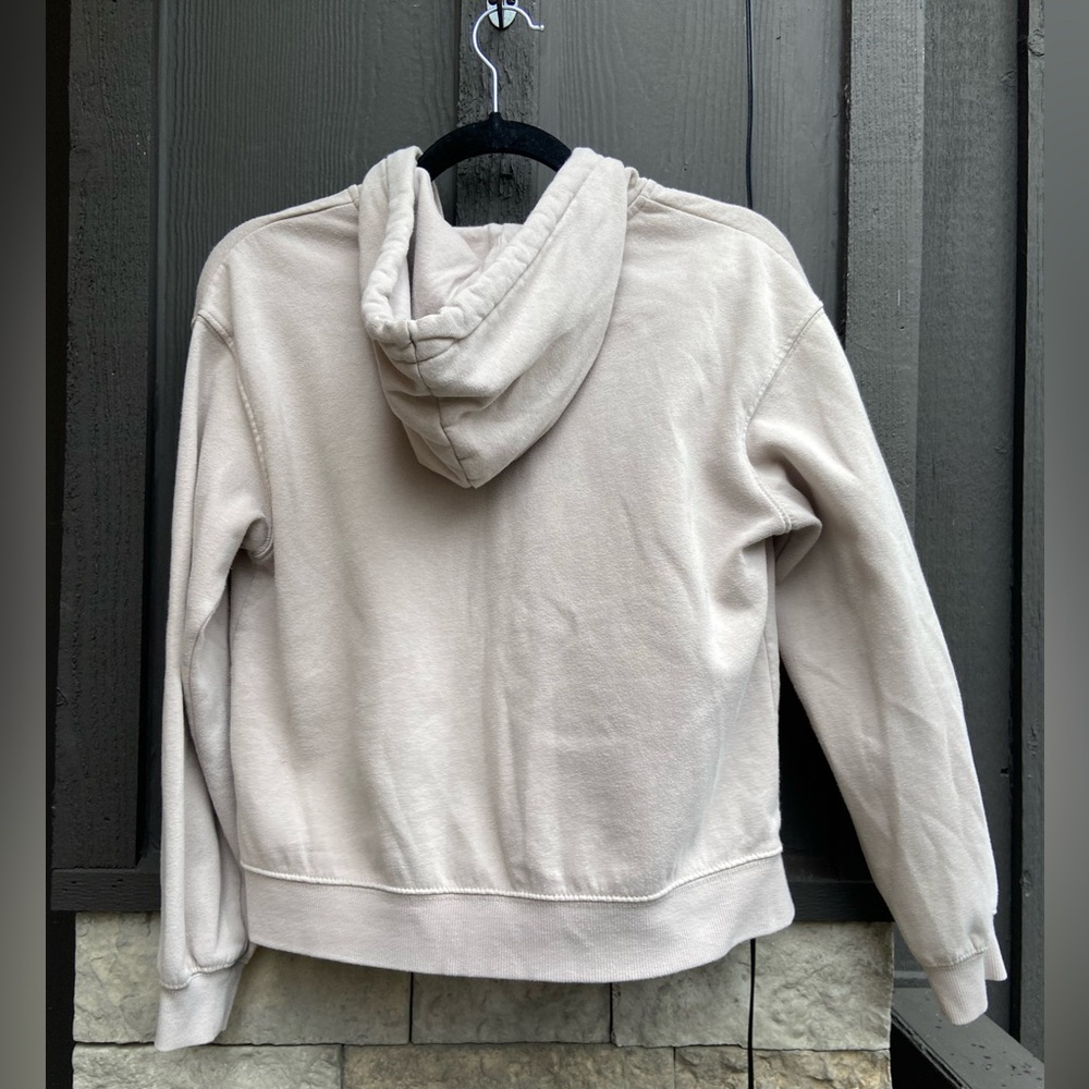 Divided Beige Hoodie with Drawstring - Picture 3 of 5